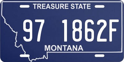 MT license plate 971862F