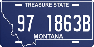 MT license plate 971863B