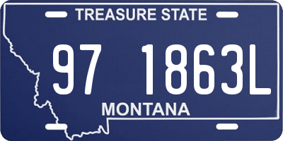 MT license plate 971863L