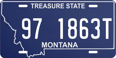 MT license plate 971863T