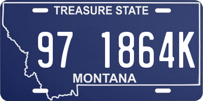 MT license plate 971864K