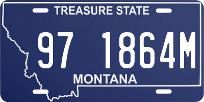 MT license plate 971864M