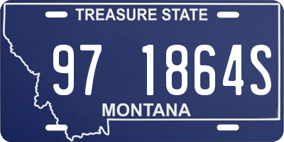 MT license plate 971864S