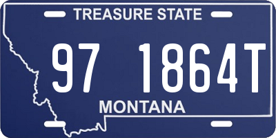 MT license plate 971864T