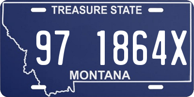 MT license plate 971864X