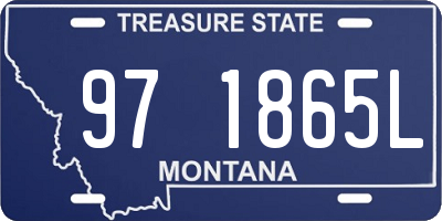MT license plate 971865L