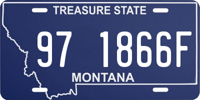 MT license plate 971866F