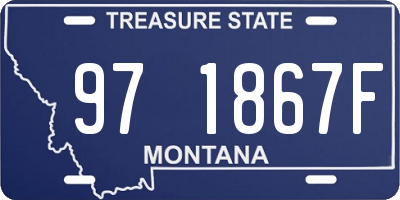 MT license plate 971867F