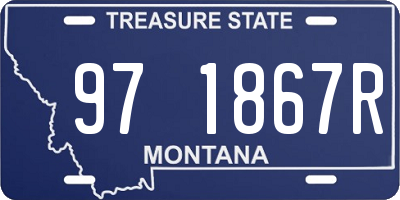 MT license plate 971867R