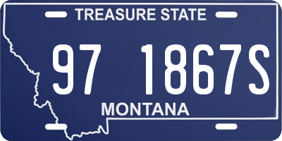 MT license plate 971867S