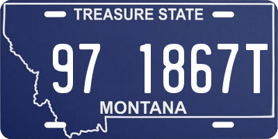 MT license plate 971867T