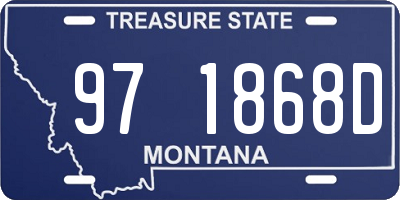 MT license plate 971868D