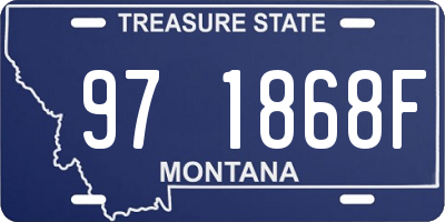 MT license plate 971868F