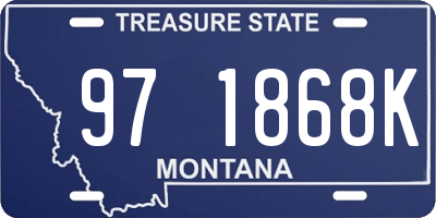 MT license plate 971868K