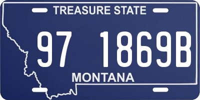 MT license plate 971869B