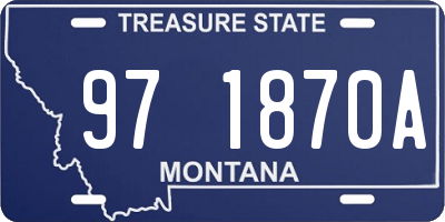 MT license plate 971870A