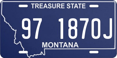 MT license plate 971870J