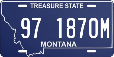 MT license plate 971870M