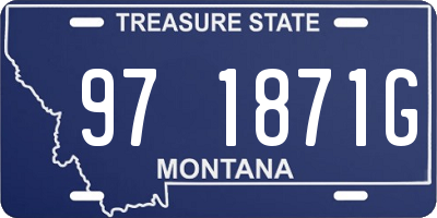MT license plate 971871G