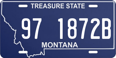 MT license plate 971872B