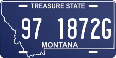 MT license plate 971872G