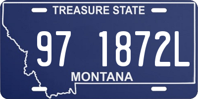 MT license plate 971872L