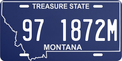 MT license plate 971872M