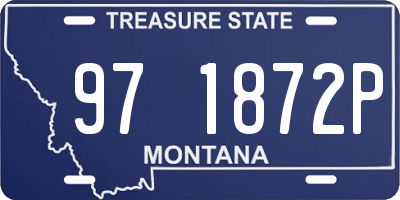 MT license plate 971872P