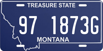 MT license plate 971873G