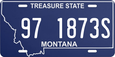 MT license plate 971873S