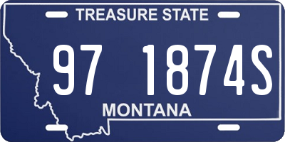 MT license plate 971874S