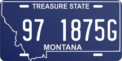 MT license plate 971875G