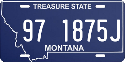 MT license plate 971875J