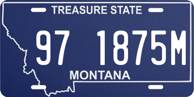 MT license plate 971875M