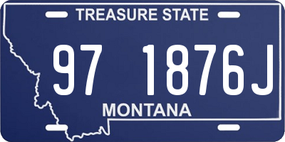 MT license plate 971876J
