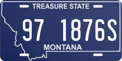 MT license plate 971876S