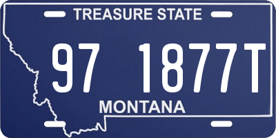 MT license plate 971877T