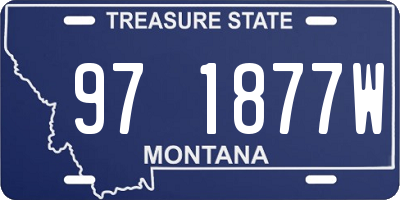 MT license plate 971877W