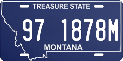 MT license plate 971878M