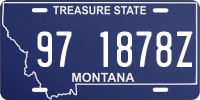 MT license plate 971878Z