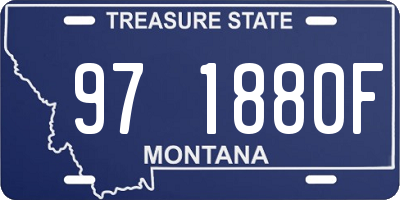 MT license plate 971880F