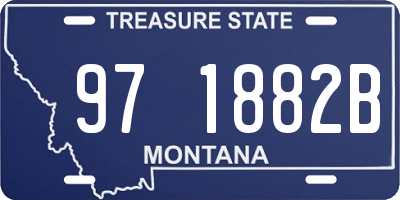 MT license plate 971882B