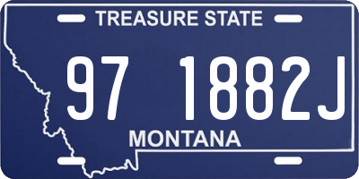 MT license plate 971882J
