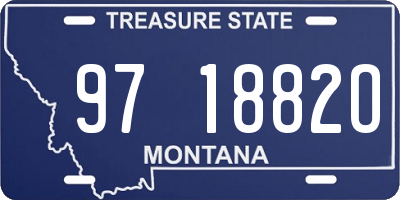 MT license plate 971882O