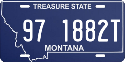 MT license plate 971882T