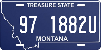 MT license plate 971882U