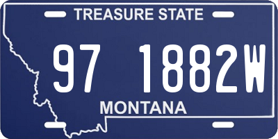 MT license plate 971882W