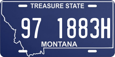 MT license plate 971883H