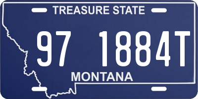 MT license plate 971884T