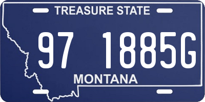 MT license plate 971885G